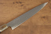 Takeshi Saji SG2 Mirrored Finish Damascus Sujihiki 240mm Ebony with Ring Handle - Seisuke Knife - Slide 3