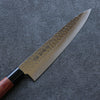 Kanetsune DSR-1K6 Hammered Gyuto 210mm Red Pakka wood Handle - Seisuke Knife