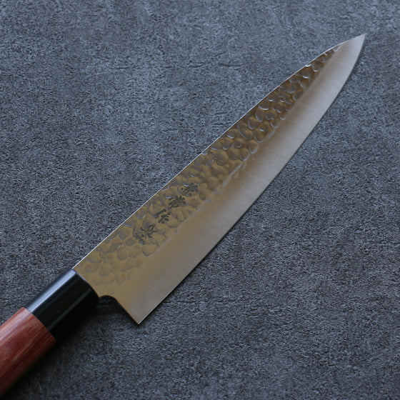 Kanetsune DSR-1K6 Hammered Gyuto 210mm Red Pakka wood Handle - Seisuke Knife