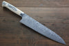 Takeshi Saji SG2 Black Damascus Gyuto 240mm Cow Bone Handle - Seisuke Knife - Slide 1