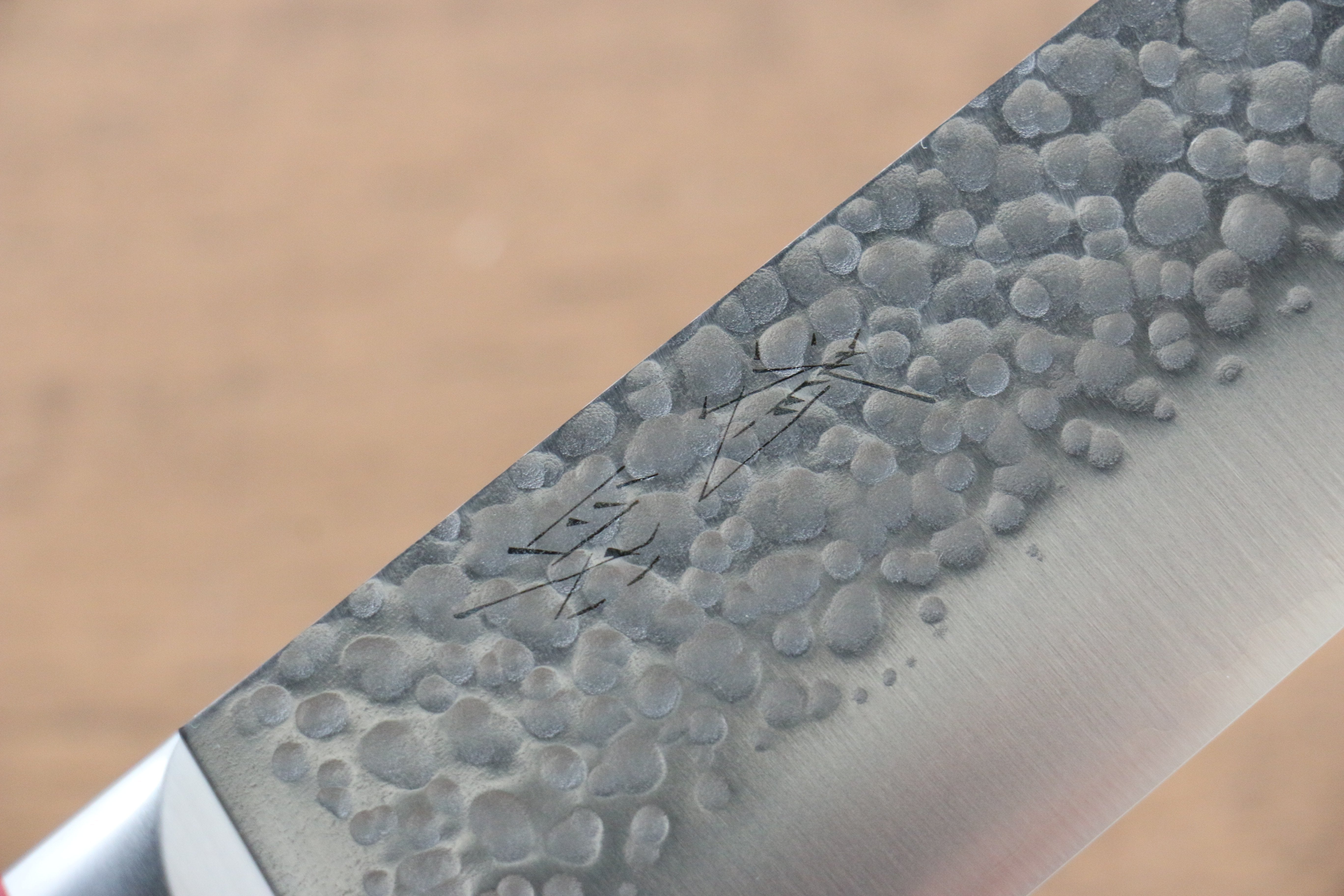 Seisuke PRO-J VG10 Hammered Santoku 170mm Black Micarta Handle - Seisuke Knife