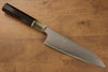 Takeshi Saji VG10 Colored Damascus Gyuto 180mm Ebony with Ring Handle - Seisuke Knife - Slide 1