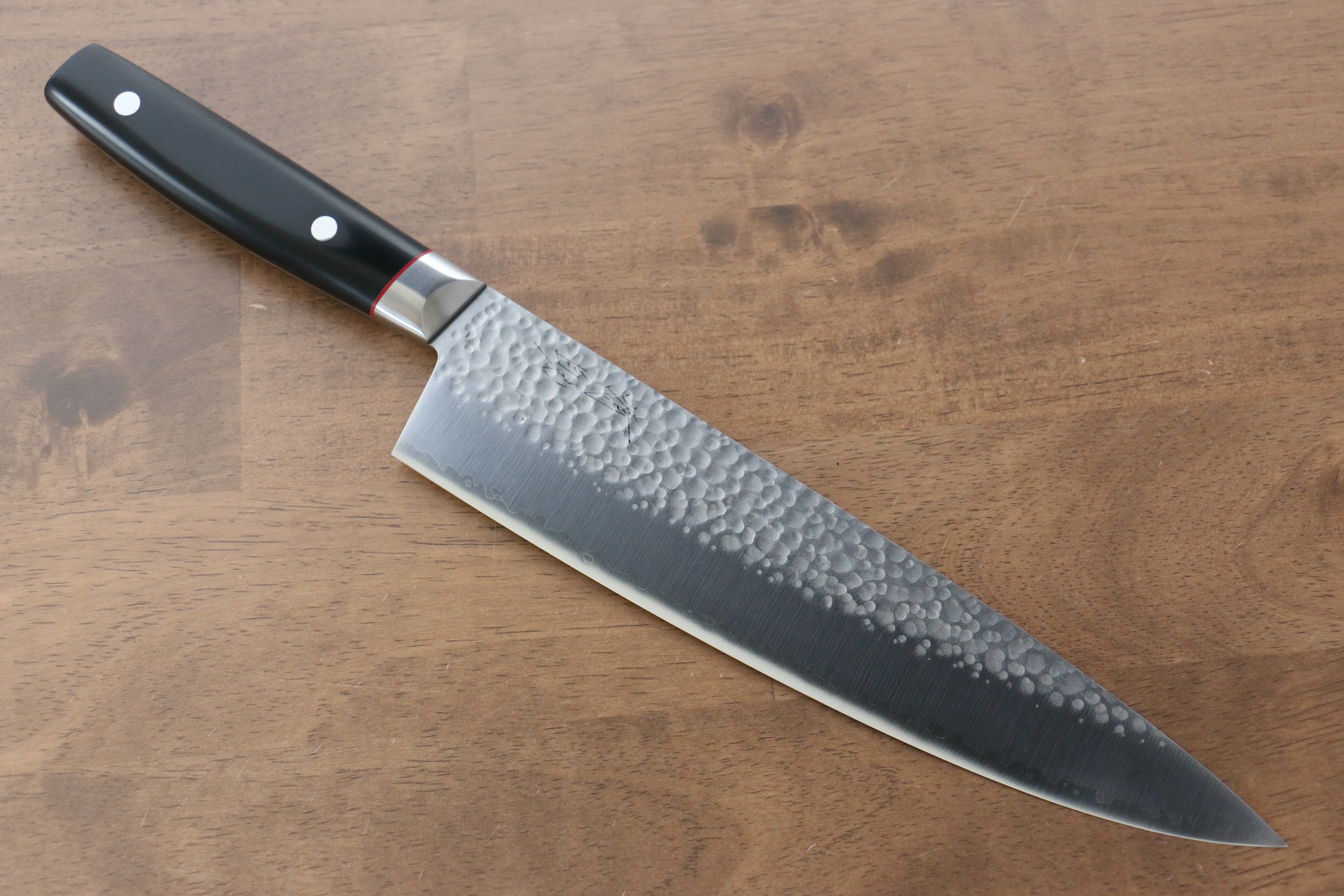 Seisuke PRO-J VG10 Hammered Gyuto 230mm Black Micarta Handle - Seisuke Knife