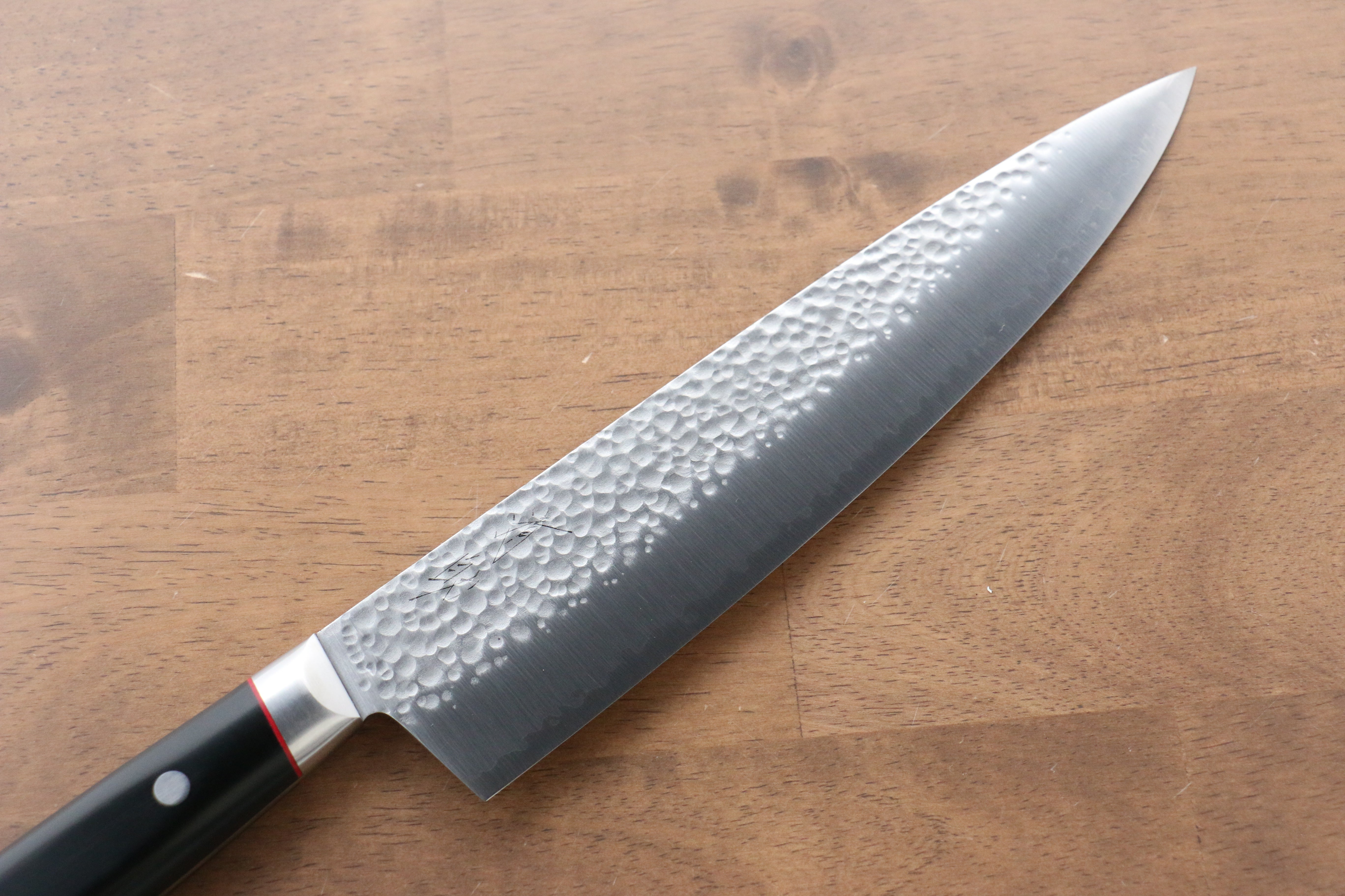 Seisuke PRO-J VG10 Hammered Gyuto 230mm Black Micarta Handle - Seisuke Knife