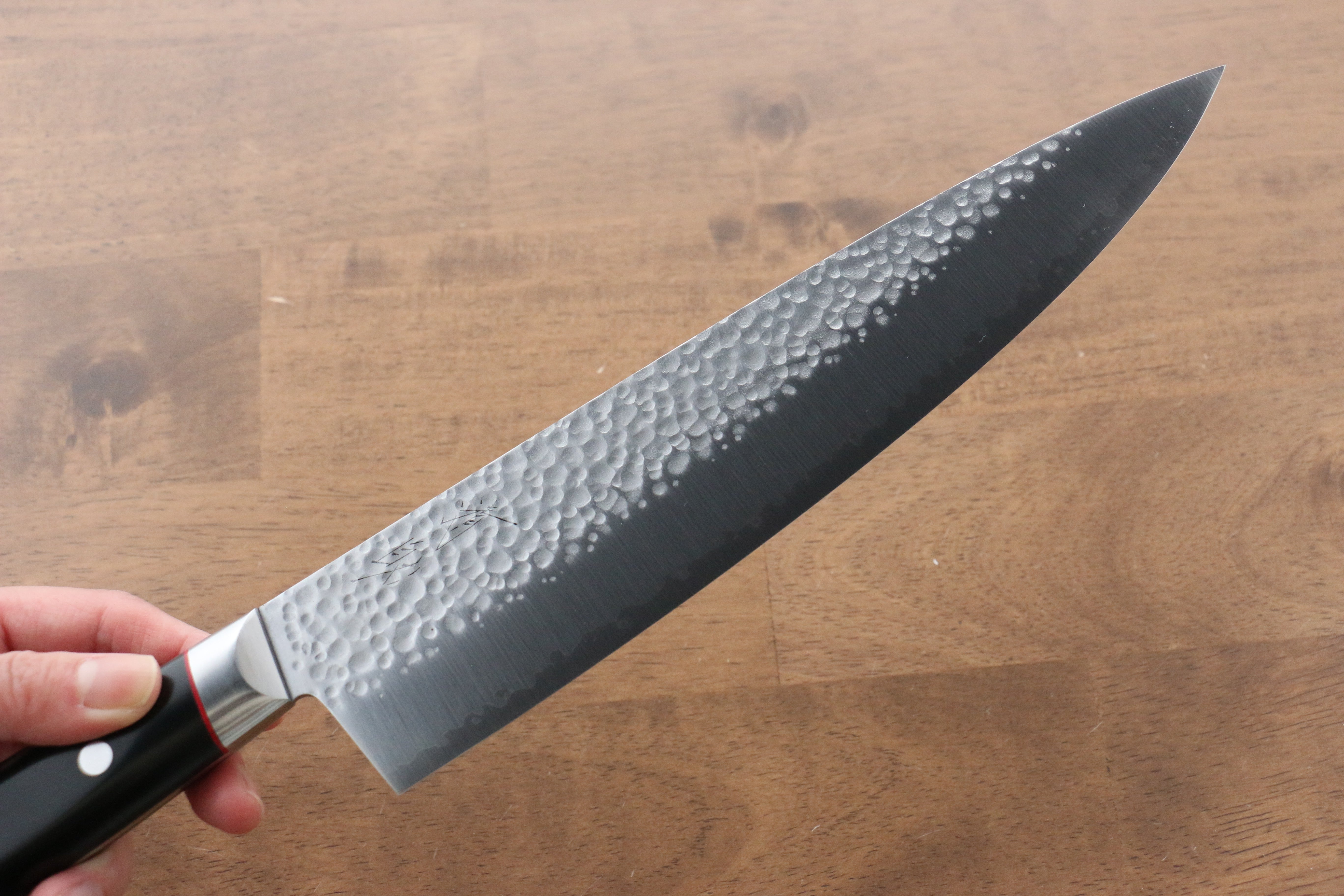 Seisuke PRO-J VG10 Hammered Gyuto 230mm Black Micarta Handle - Seisuke Knife