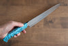 Takeshi Saji SRS13 Hammered Gyuto 240mm Blue Turquoise Handle - Seisuke Knife - Slide 7