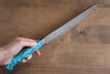 Takeshi Saji SRS13 Hammered Gyuto 240mm Blue Turquoise Handle - Seisuke Knife - Slide 8