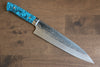 Takeshi Saji SRS13 Hammered Gyuto 210mm Blue Turquoise Handle - Seisuke Knife - Slide 1