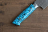 Takeshi Saji SRS13 Hammered Gyuto 210mm Blue Turquoise Handle - Seisuke Knife - Slide 6