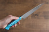 Takeshi Saji SRS13 Hammered Gyuto 210mm Blue Turquoise Handle - Seisuke Knife - Slide 7