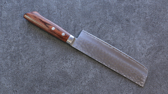 Kunihira Kokuryu VG10 Hammered Usuba 165mm Mahogany Handle - Seisuke Knife