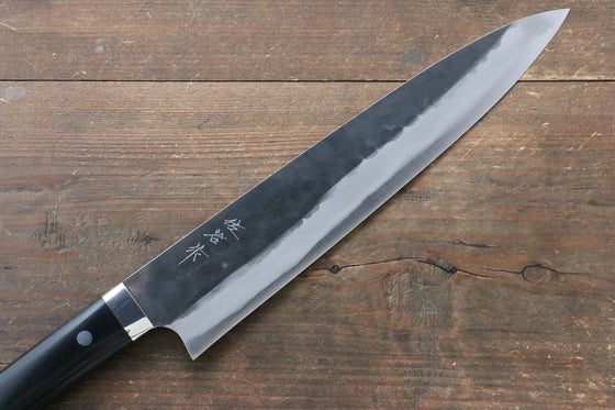 Takeshi Saji Blue Super Kurouchi Hammered Gyuto 270mm Black Micarta Handle - Seisuke Knife