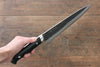 Takeshi Saji Blue Super Kurouchi Hammered Gyuto 270mm Black Micarta Handle - Seisuke Knife - Slide 8