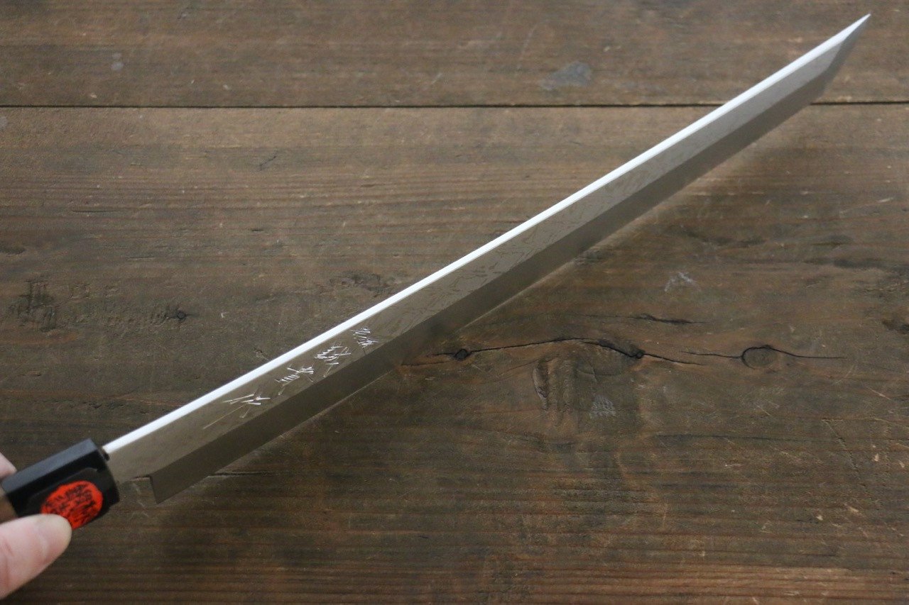 Shigeki Tanaka VG10 Damascus Sakimaru Takohiki 300mm Walnut Handle - Seisuke Knife