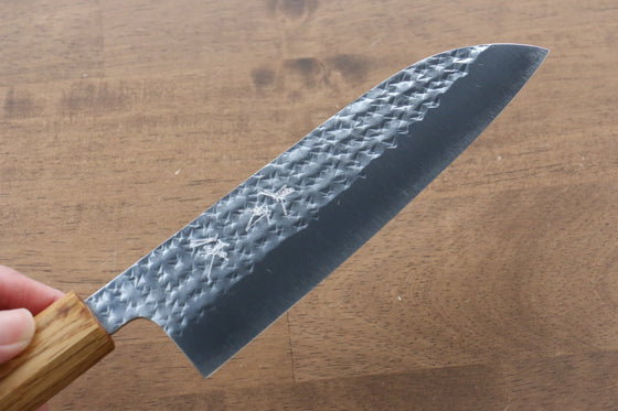 Yu Kurosaki Senko SG2 Hammered Santoku 165mm Live oak Lacquered Handle - Seisuke Knife