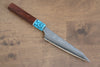 Yu Kurosaki Senko Ei SG2 Hammered Petty-Utility 130mm Shitan(ferrule: Turquoise) Handle - Seisuke Knife - Slide 1