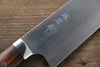 Takeshi Saji Blue Steel No.2 Colored Damascus Santoku 180mm Ironwood Handle - Seisuke Knife - Slide 5