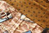 Japanese Style Knife Roll - Hokusai Brown with Patterned Pocket (7 Pockets) - Seisuke Knife - Slide 2