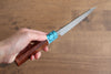 Yu Kurosaki Senko Ei SG2 Hammered Petty-Utility 130mm Shitan(ferrule: Turquoise) Handle - Seisuke Knife - Slide 7