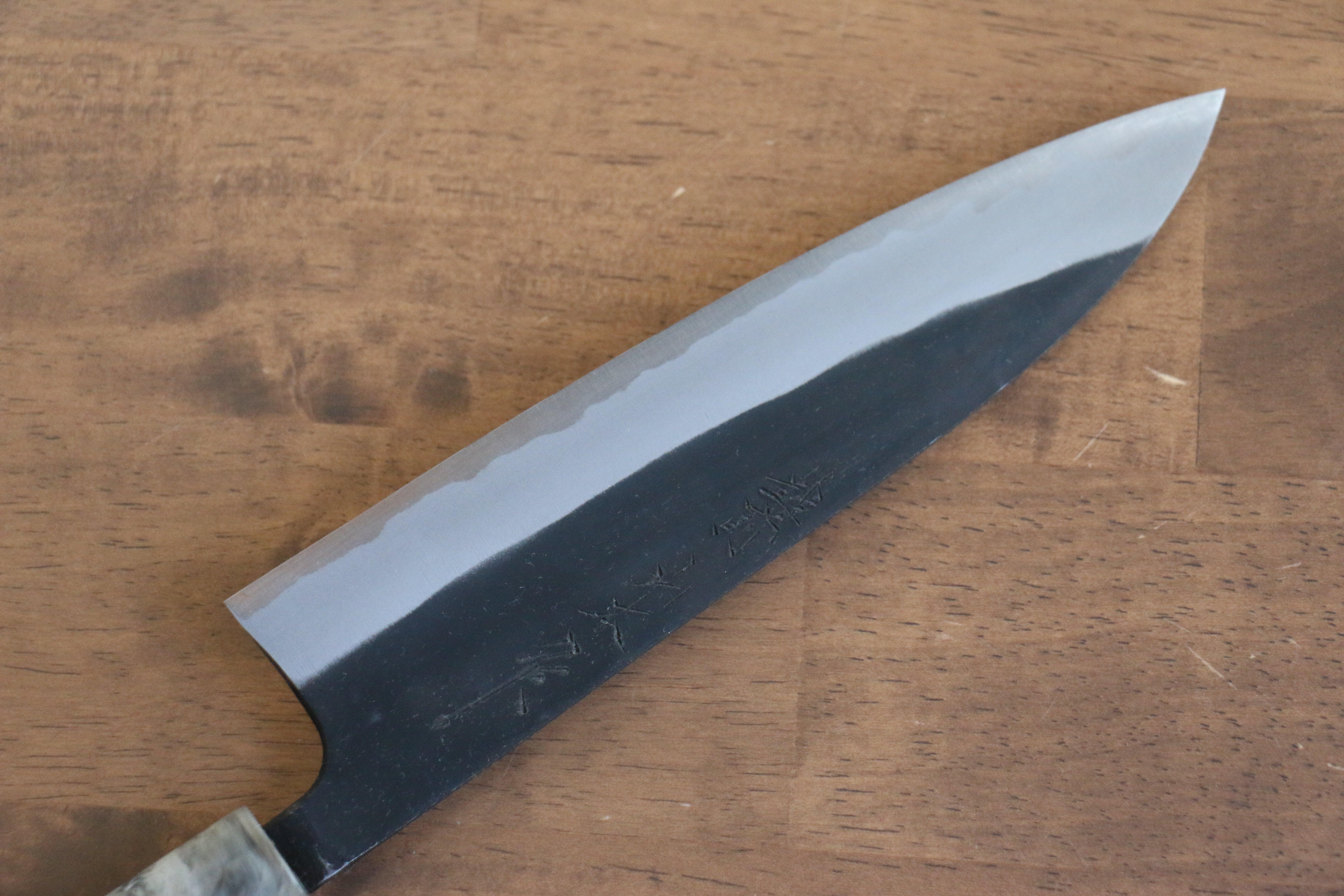 Nao Yamamoto White Steel No.2 Kurouchi Gyuto 180mm Cherry Wood Handle - Seisuke Knife