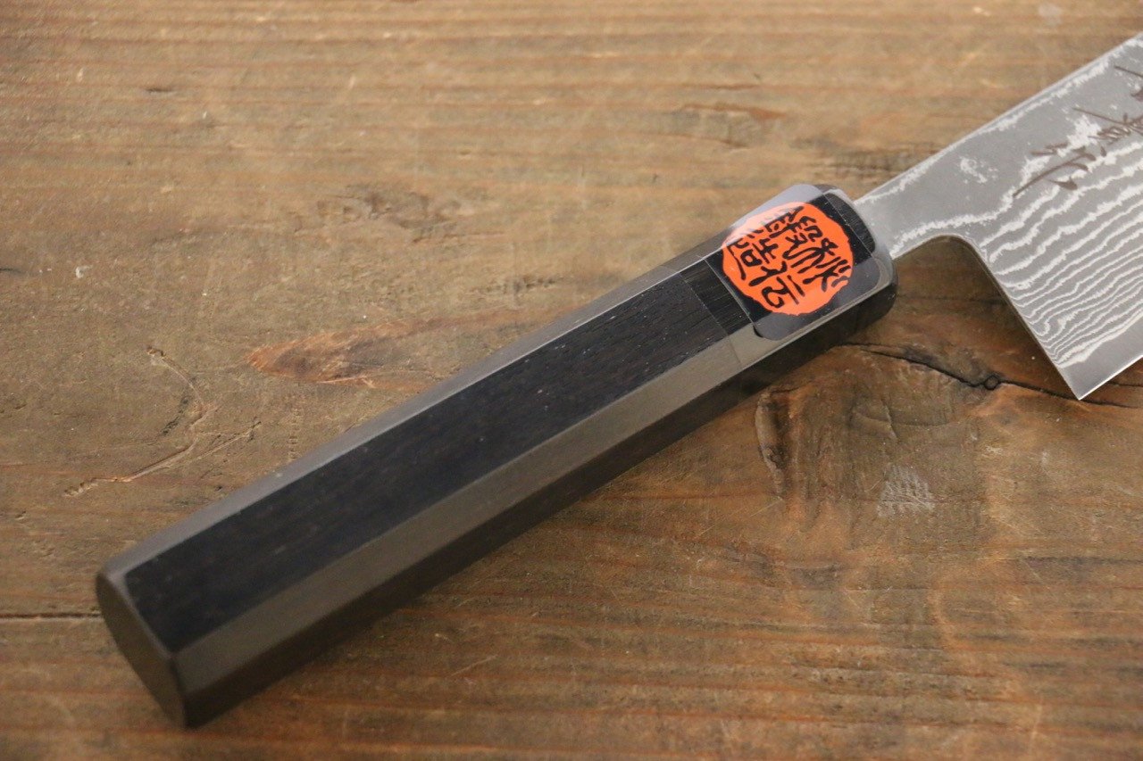 Shigeki Tanaka SG2 Black Damascus Gyuto Japanese Chef Knife 180mm - Seisuke Knife