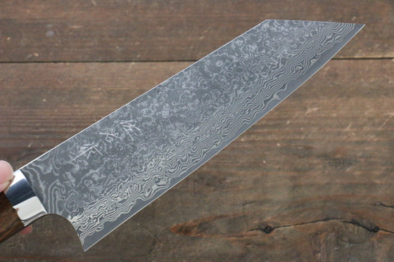 Takeshi Saji SG2 Black Damascus Bunka  180mm Ironwood Handle - Seisuke Knife