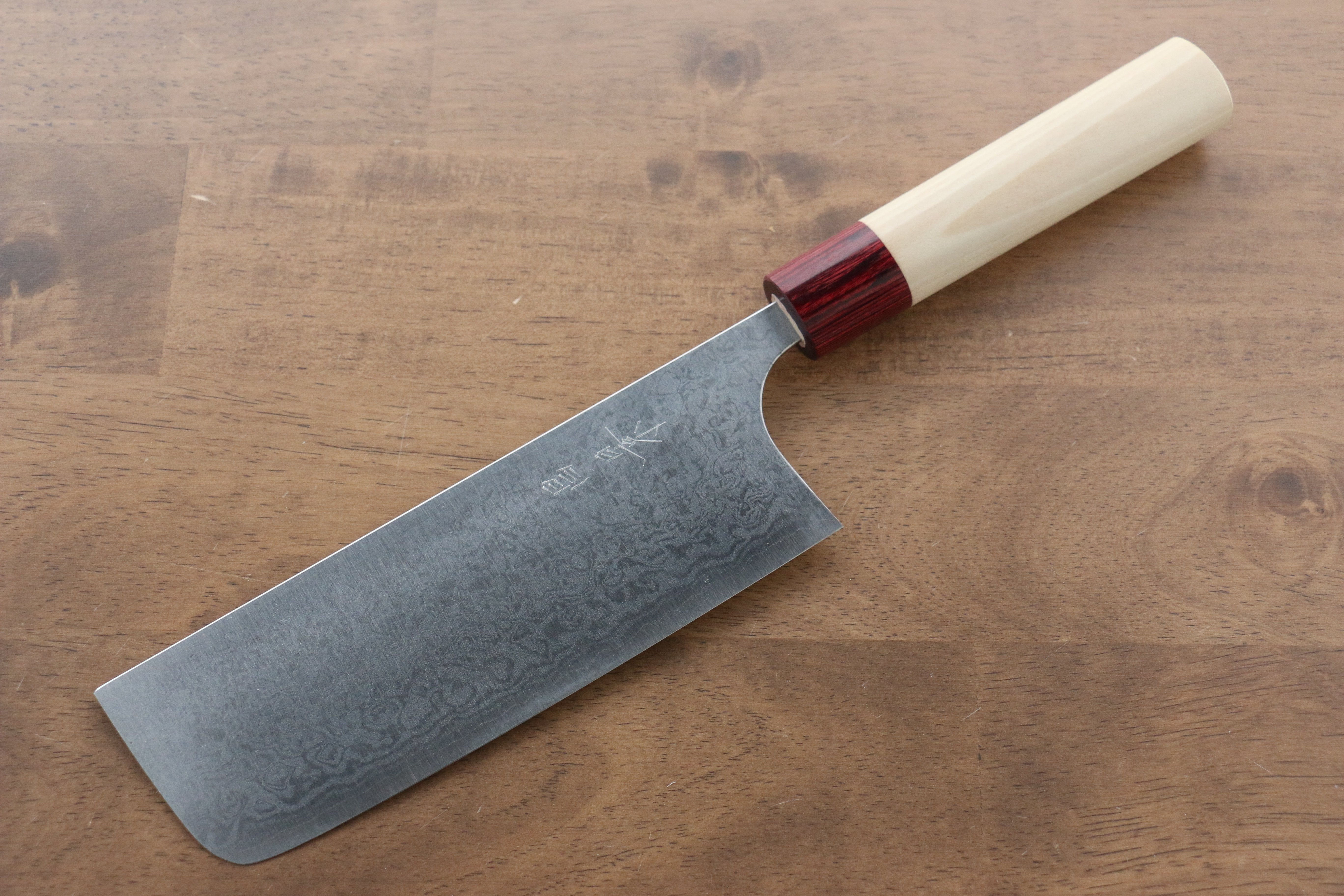 Masakage Kiri VG10 Damascus Nakiri 170mm Magnolia Handle - Seisuke Knife