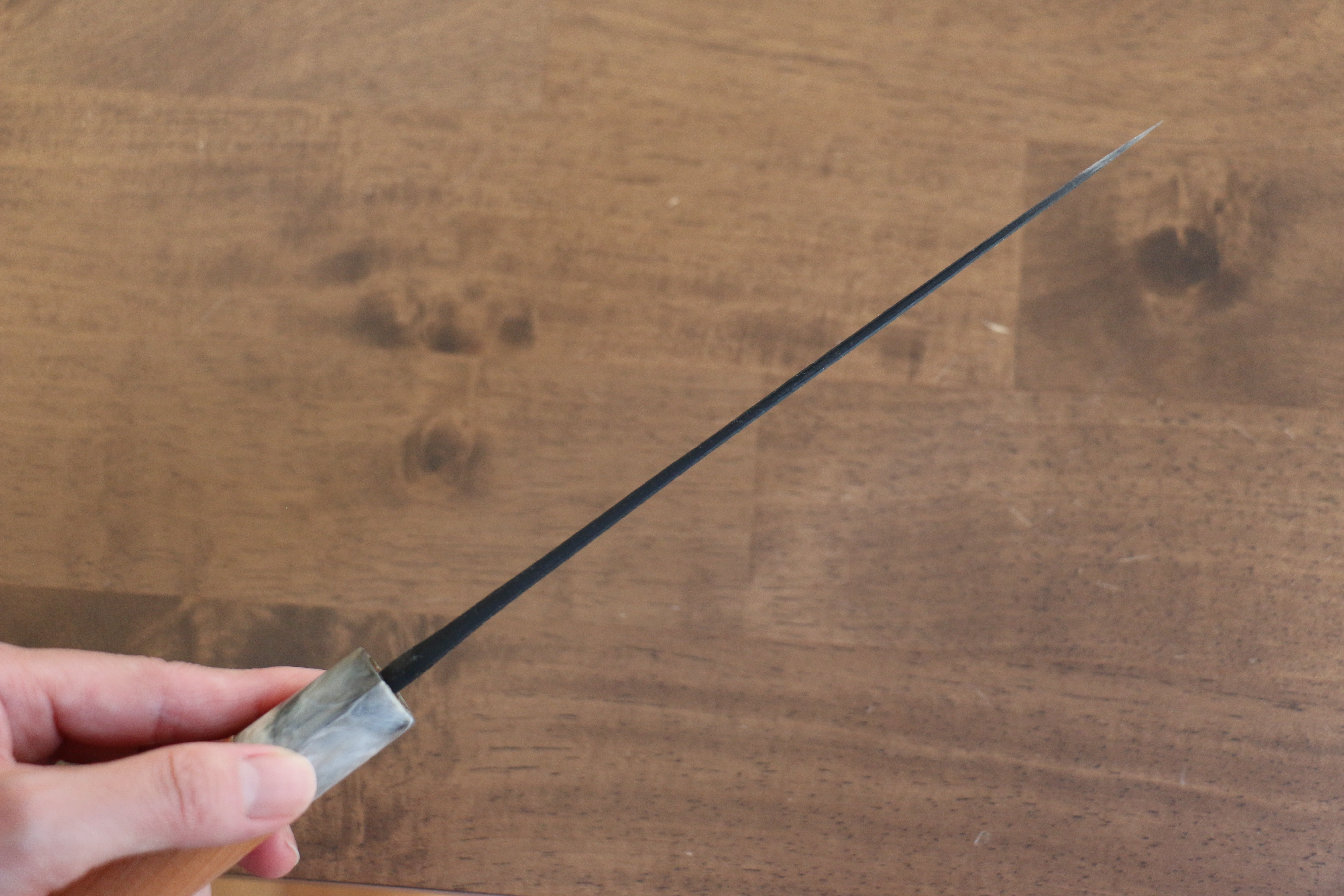 Nao Yamamoto White Steel No.2 Kurouchi Gyuto 180mm Cherry Wood Handle - Seisuke Knife