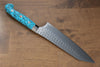 Yu Kurosaki Senko SG2 Hammered Bunka 170mm Turquoise Handle - Seisuke Knife - Slide 2