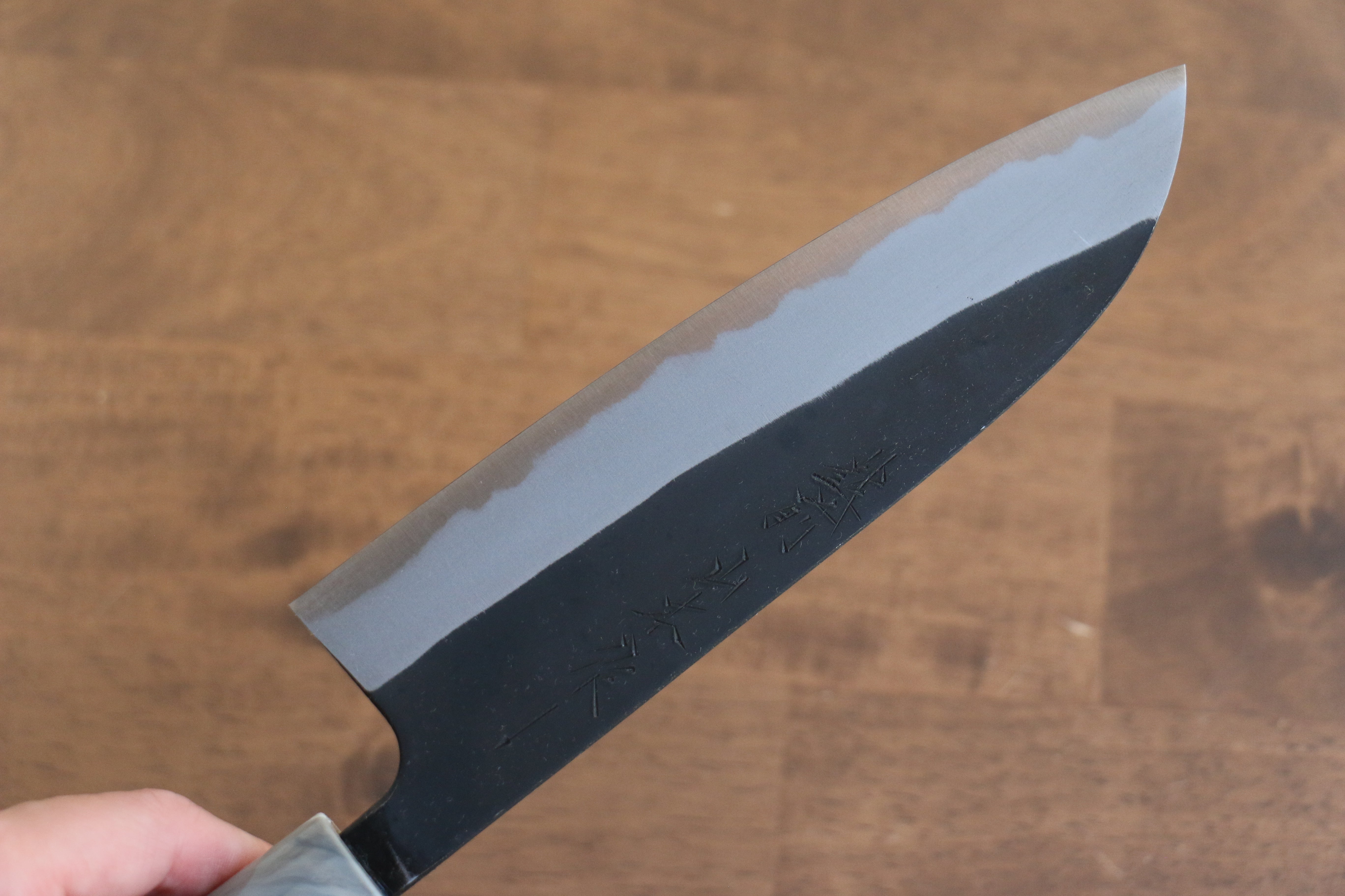 Nao Yamamoto White Steel No.2 Kurouchi Santoku 170mm Cherry Wood Handle - Seisuke Knife