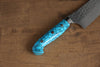 Yu Kurosaki Senko SG2 Hammered Bunka 170mm Turquoise Handle - Seisuke Knife - Slide 6