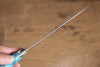 Yu Kurosaki Senko SG2 Hammered Small Santoku 150mm Turquoise Handle - Seisuke Knife - Slide 9