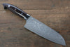 Takeshi Saji SG2 Black Damascus Santoku 180mm Nomura Iron Wood Handle - Seisuke Knife - Slide 1