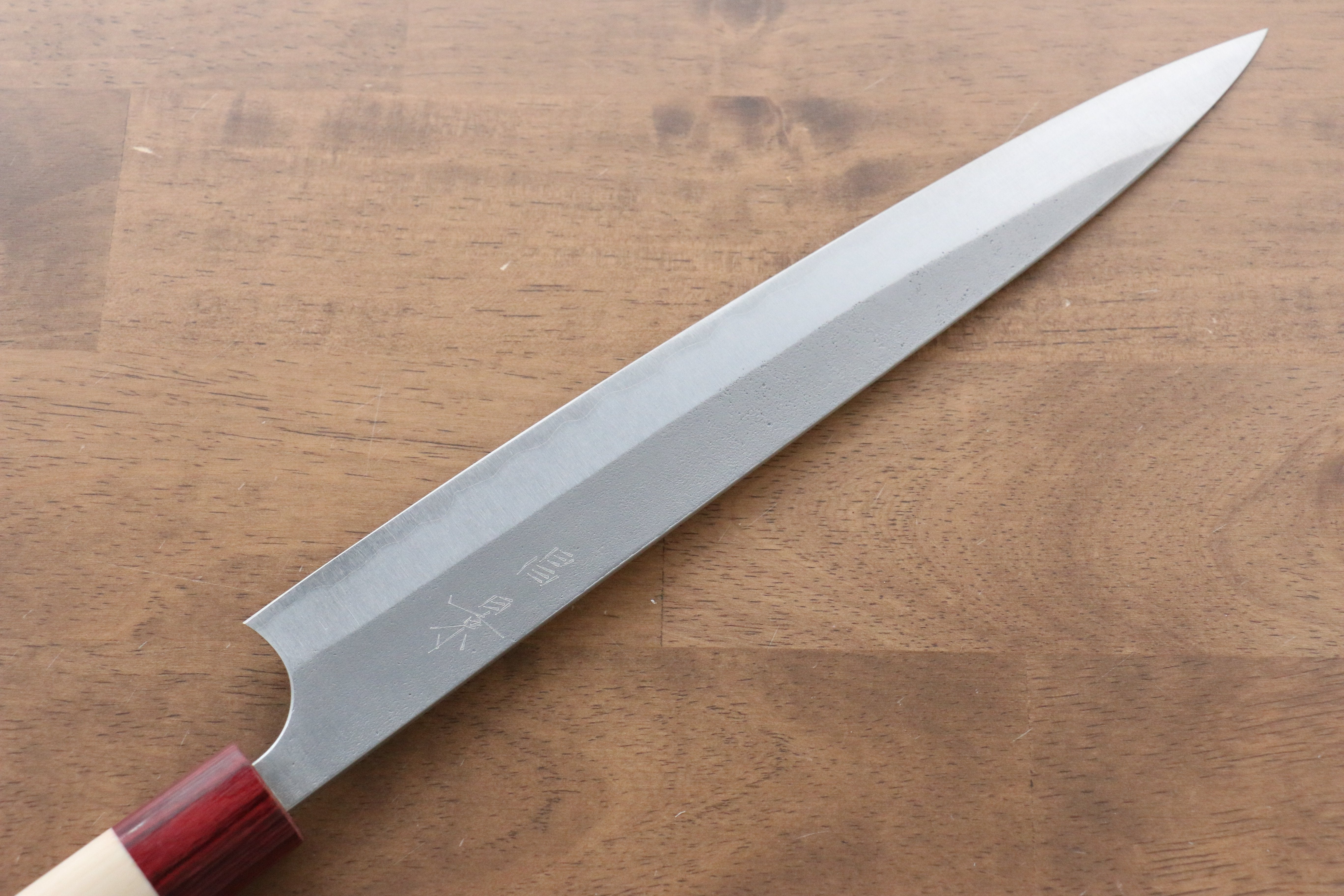Masakage Yuki White Steel No.2 Nashiji Sujihiki 270mm Magnolia Handle - Seisuke Knife