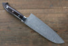 Takeshi Saji SG2 Black Damascus Santoku 180mm Nomura Iron Wood Handle - Seisuke Knife - Slide 2