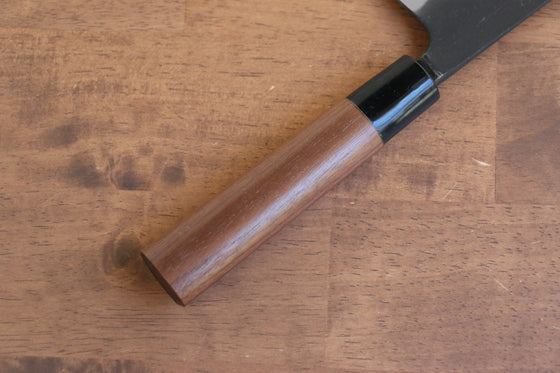 Nao Yamamoto Blue Steel Kurouchi Nakiri 165mm Walnut Handle - Seisuke Knife