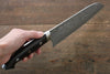 Takeshi Saji SG2 Black Damascus Santoku 180mm Nomura Iron Wood Handle - Seisuke Knife - Slide 8