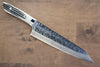 Takeshi Saji SRS13 Hammered Damascus Kengata Gyuto 210mm Cow Bone Handle - Seisuke Knife - Slide 1