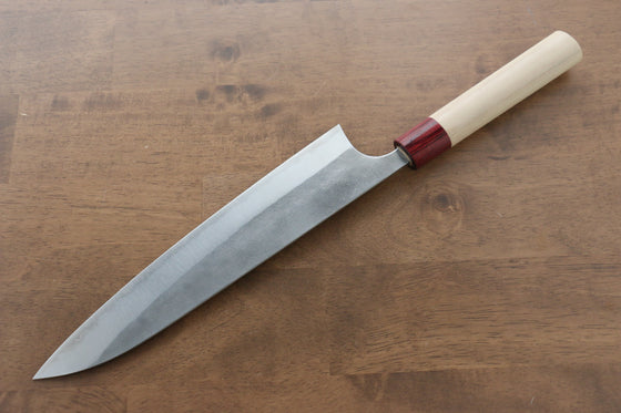 Masakage Yuki White Steel No.2 Nashiji Gyuto 240mm with Magnolia Handle - Seisuke Knife