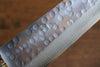 Takeshi Saji SRS13 Hammered Damascus Kengata Gyuto 210mm Cow Bone Handle - Seisuke Knife - Slide 5