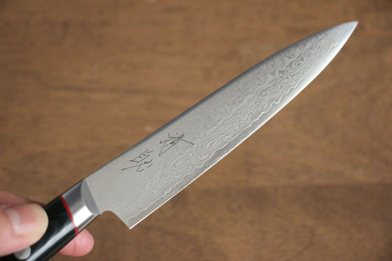 Seisuke Saiun VG10 Damascus Petty-Utility 120mm Black Micarta Handle - Seisuke Knife