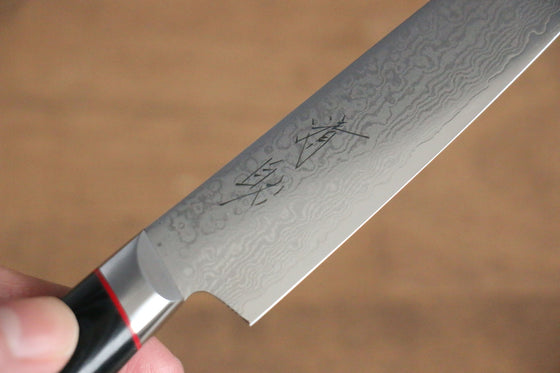 Seisuke Saiun VG10 Damascus Petty-Utility 120mm Black Micarta Handle - Seisuke Knife