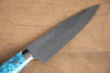 Takeshi Saji SRS13 Hammered Petty-Utility 130mm Blue Turquoise (Nomura Style) Handle - Seisuke Knife - Slide 3