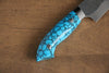 Takeshi Saji SRS13 Hammered Petty-Utility 130mm Blue Turquoise (Nomura Style) Handle - Seisuke Knife - Slide 6