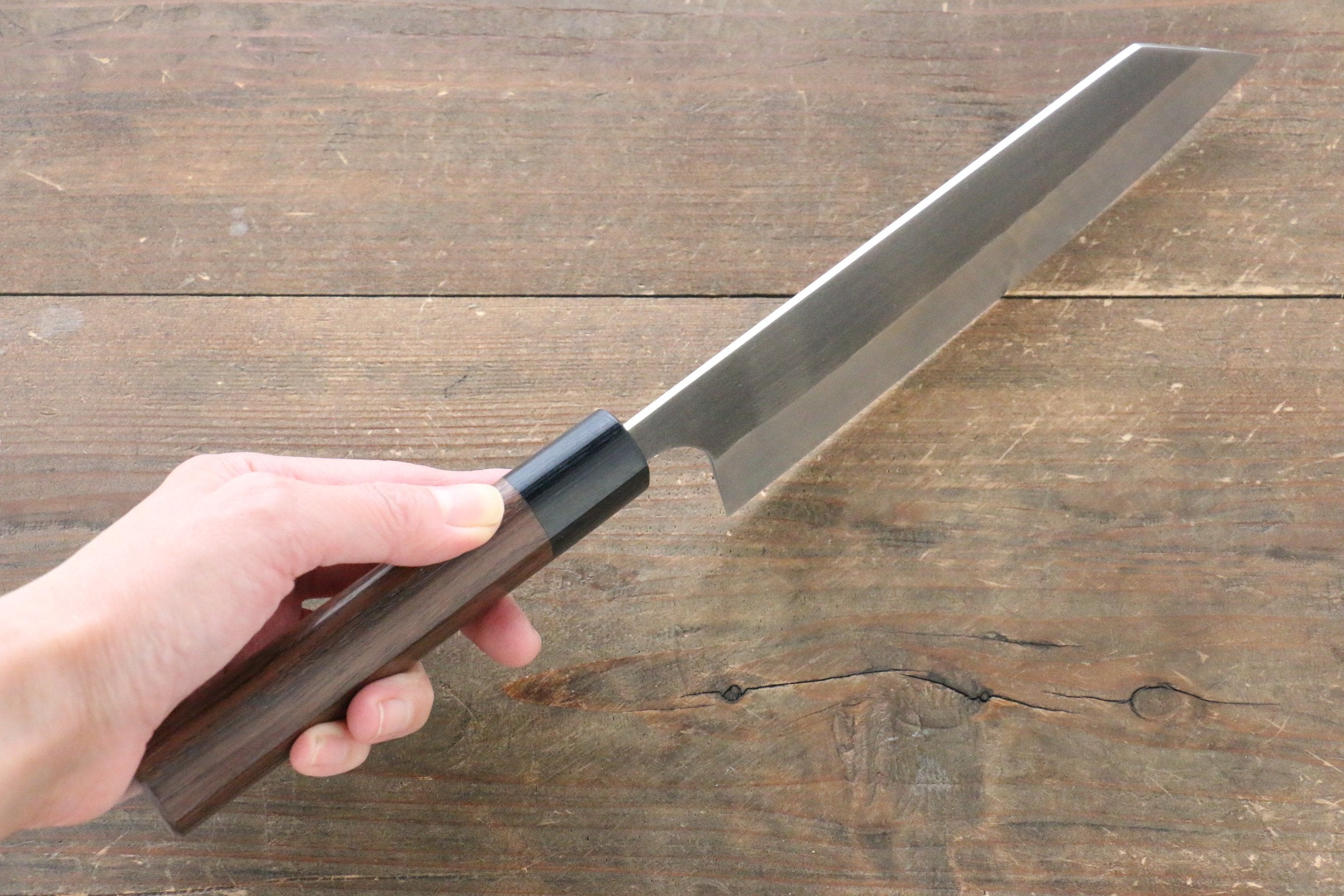 Shungo Ogata SG2 Kurouchi Black Finished Bunka 180mm Shitan Handle - Seisuke Knife