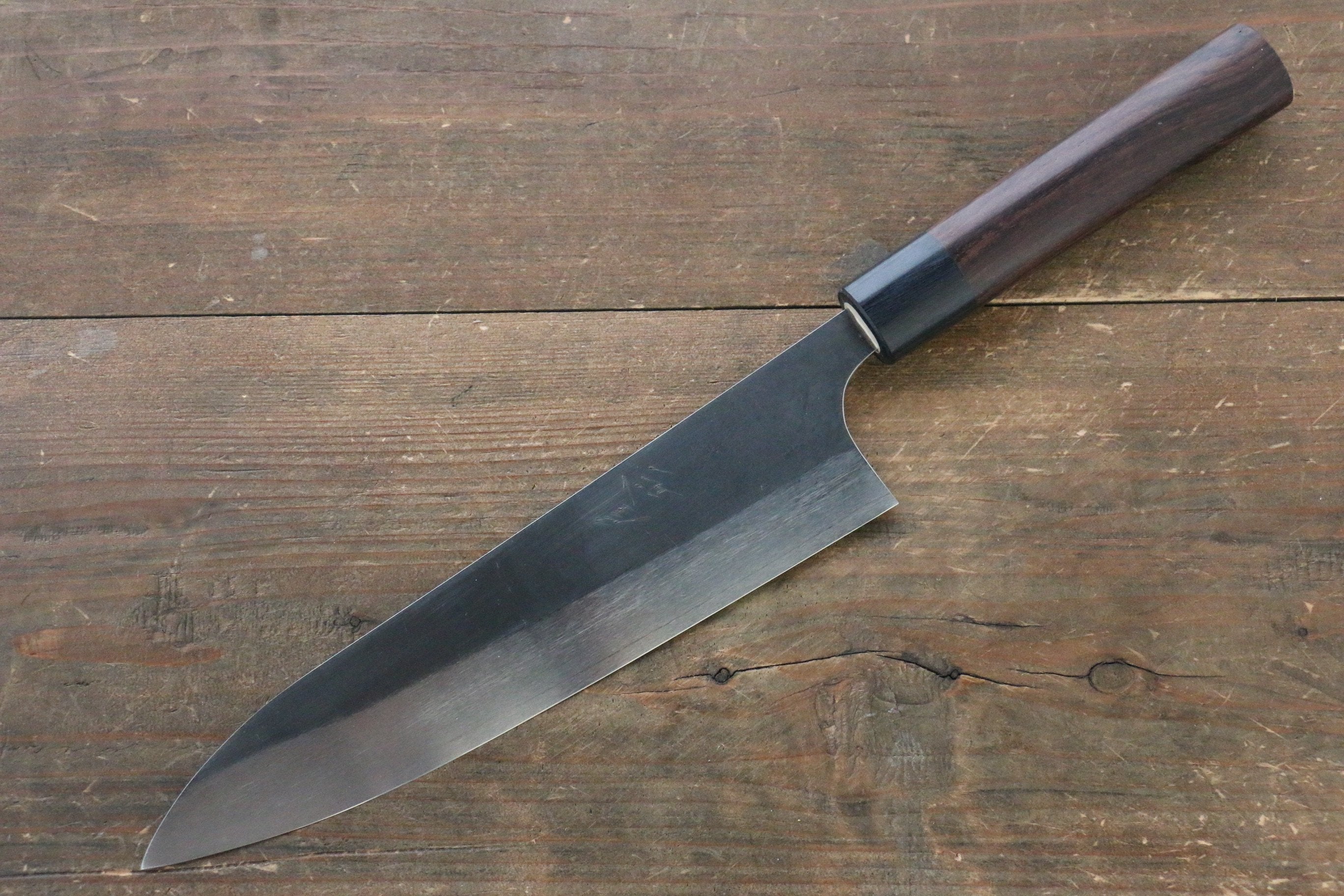 Shungo Ogata SG2 Kurouchi Black Finished Gyuto 210mm Shitan Handle - Seisuke Knife
