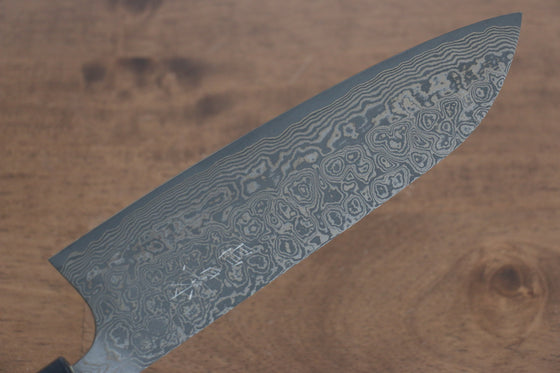 Masakage Kumo VG10 Damascus Santoku 165mm with Shitan Handle - Seisuke Knife