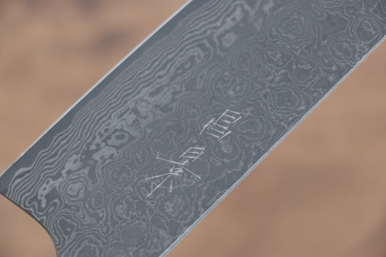 Masakage Kumo VG10 Damascus Santoku 165mm with Shitan Handle - Seisuke Knife