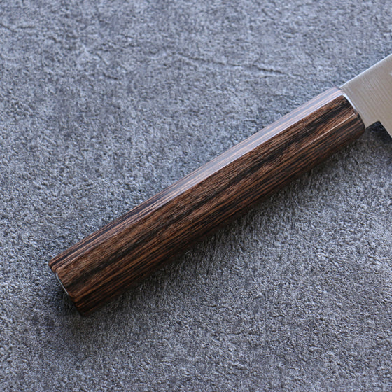 Kanetsune Ichizu VG10 Petty-Utility 135mm Brown Pakka wood Handle - Seisuke Knife