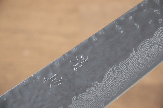 Seisuke Tsukikage AUS10 Migaki Finished Hammered Damascus Gyuto 210mm Oak Handle - Seisuke Knife